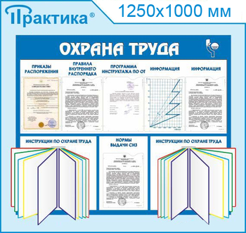 С96 Стенд охрана труда (с двумя перекидными системами) (1250х1000 мм, пластик ПВХ 3мм, Прямая печать на пластик) - Стенды - Стенды по охране труда - Магазин охраны труда ohranatruda-shop.ru