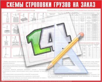 Схема строповки на заказ - Охрана труда на строительных площадках - Схемы строповки и складирования грузов - Магазин охраны труда ohranatruda-shop.ru